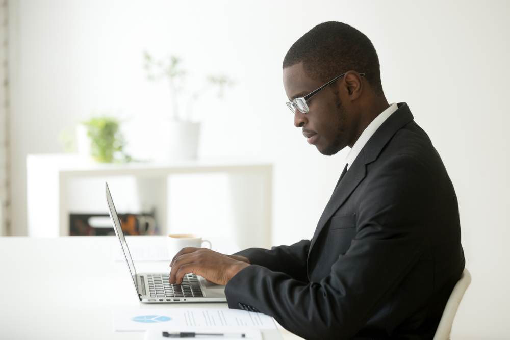 man with computer