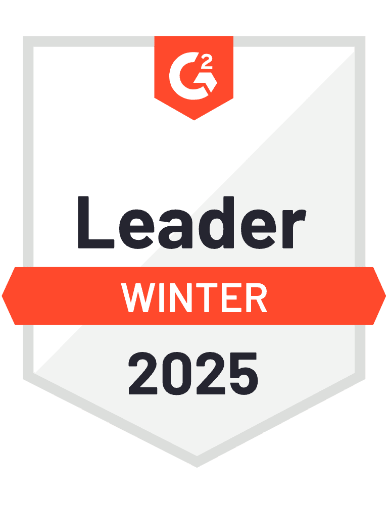 Distintivo de prêmio G2 com classificação Leader para o inverno de 2025
