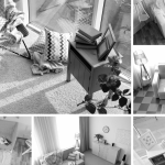 Various images taken by security cameras inside a home